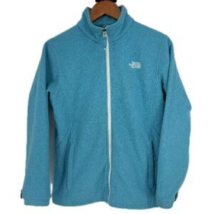 The North Face Teal‎ Fleece Full Zipper Jacket Girls Size XL 18